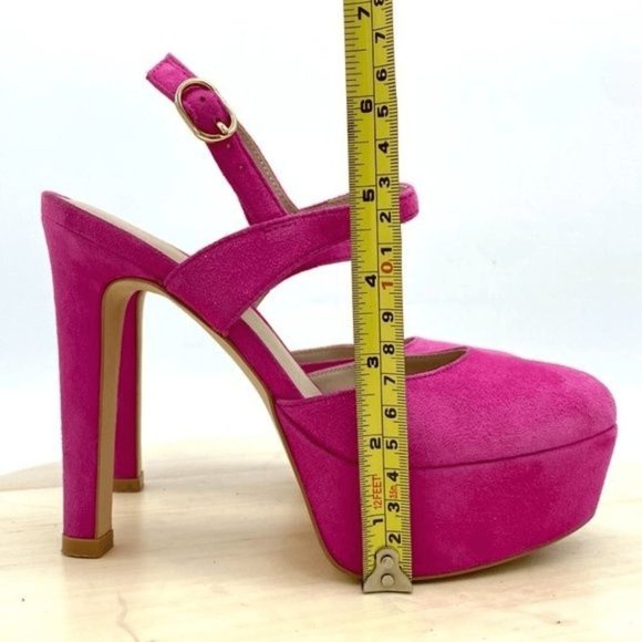 Stuart Weitzman Suede Avenue 130 Platform Stiletto Barbie Pink Size 5B NEW! - Picture 9 of 11